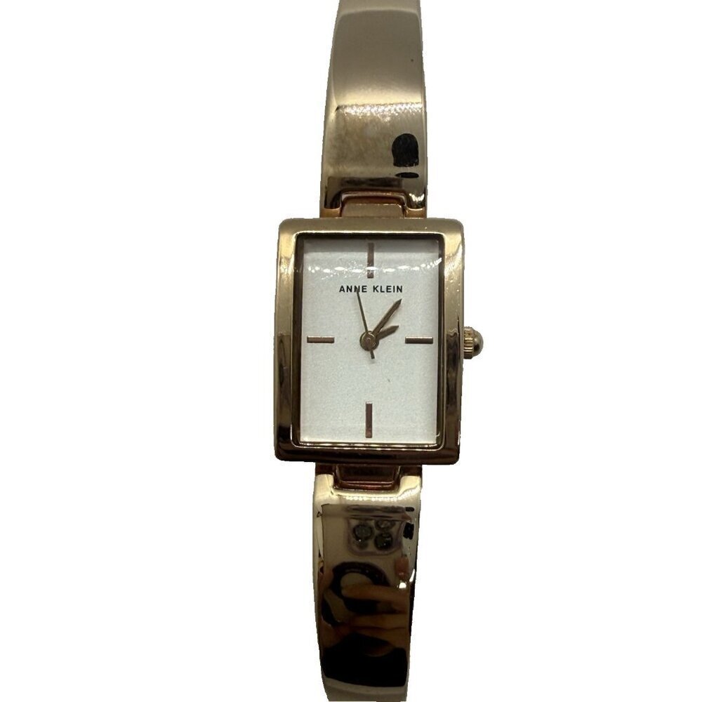 Anne Klein AK/2486 Women's Ladies Watch Rose Gold Bracelet Rectangle White Dial
